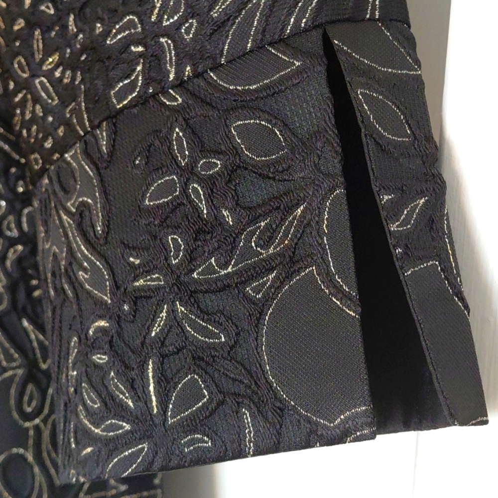 Black And Gold Floral Women's Jacket - Picture 7 of 9